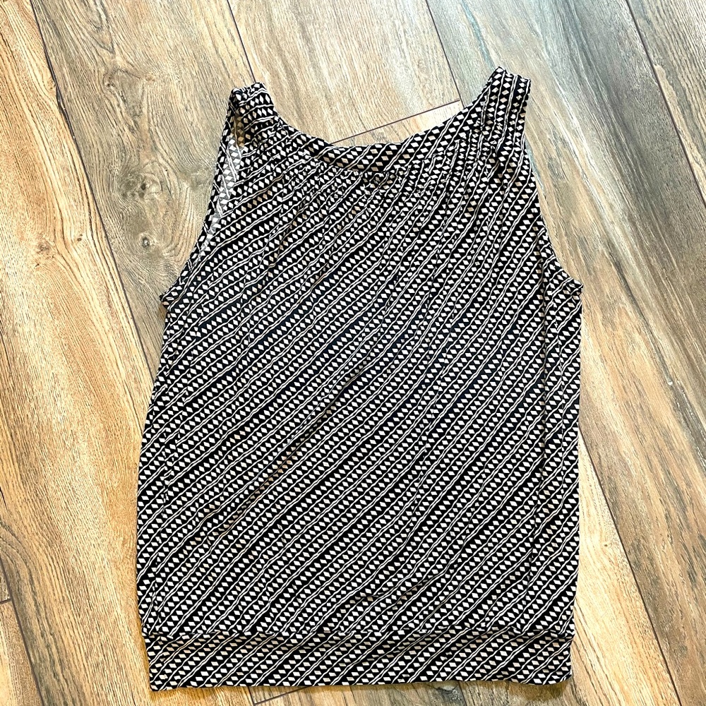 LOFT medium petite black and white tank